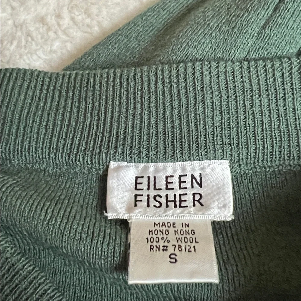 Eileen Fisher Green Wool Pencil MIDI Maxi Skirt - Picture 3 of 3